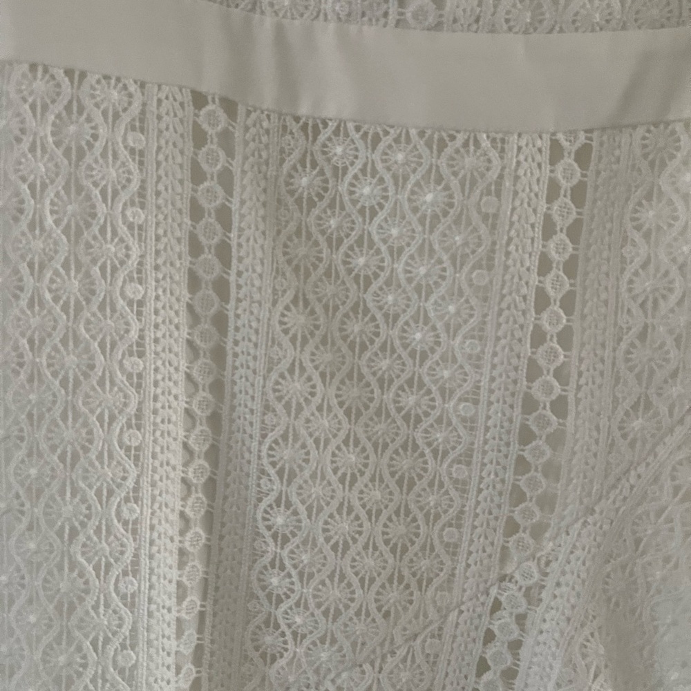Beautiful white lace dress.